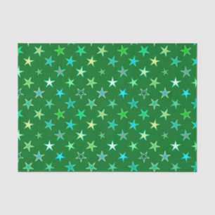 Moderne Twinkler Stars, Smaragd und Limettengrün Seidenpapier