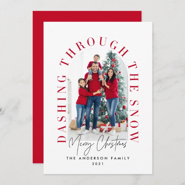 Moderne Typografie 1 Foto Weihnachten (Vorne/Hinten)