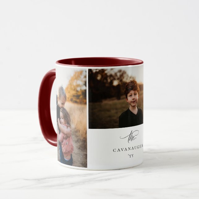 Moderne Typografie 3 Foto Collage Tasse (Vorderseite Links)