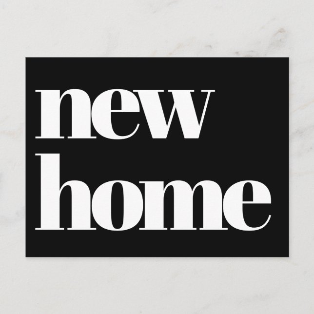 Moderne Typografie-Ankündigung Postkarte (Vorderseite)