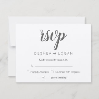 Moderne Typografie-Antwortkarte RSVP Karte