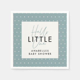 Moderne Typografie Babydusche Hallo Kleine Serviette