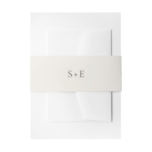 Moderne Typografie Beige Monogramm Elegante Hochze Einladungsbanderole
