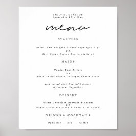 Moderne Typografie, beliebiges Farbskriptmenü Poster