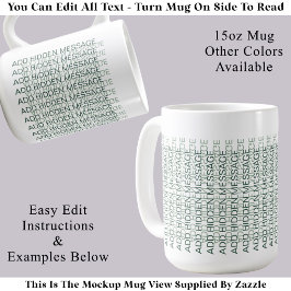 Moderne Typografie Benutzerdefinierte Geheimnachri Kaffeetasse