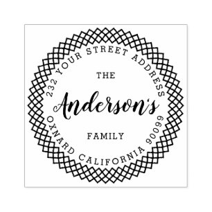 Moderne Typografie - benutzerdefinierter Familienn Gummistempel