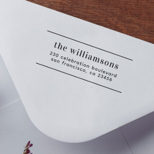 Moderne Typografie Benutzerdefinierter Name & Rü Permastempel