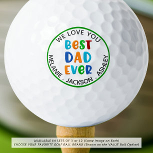 Moderne Typografie BEST VATER EVER Foto Personalis Golfball