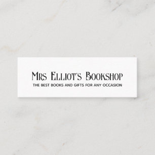 Moderne Typografie Black & White Business Card Mini Visitenkarte