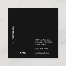 Moderne Typografie Black&White quadratische