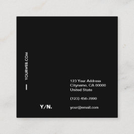 Moderne Typografie Black&White quadratische Visitenkarte