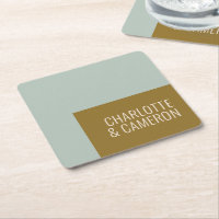 Moderne Typografie Blau- und Olivenhochzeit nach M