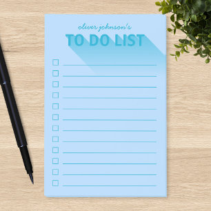 Moderne Typografie Blaue To-Do-Liste Post-it Klebezettel