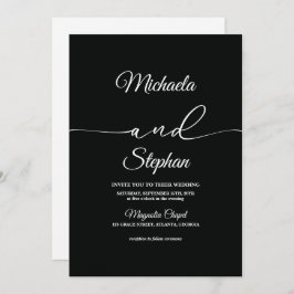 Moderne Typografie | Bold Bellisia Wedding Einladung
