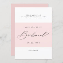 Moderne Typografie Bridesmaid minimalistisch einla