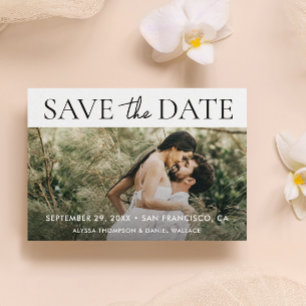 Moderne Typografie Custom QR CODE Foto Wedding Save The Date