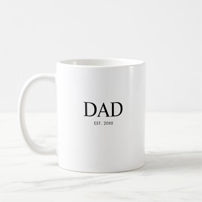 Moderne Typografie Dad Gegründet Kaffeetasse (Links)