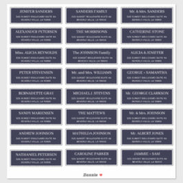 Moderne Typografie der Dunklen Marine Hochzeitsgas Aufkleber