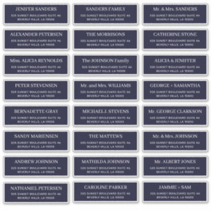 Moderne Typografie der Dunklen Marine Hochzeitsgas Aufkleber