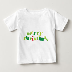 moderne Typografie der frohen Weihnachten Baby T-shirt