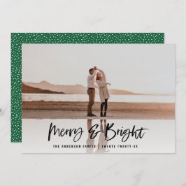 Moderne Typografie Drehbuch grün Foto Weihnachten