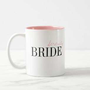 Moderne Typografie Einfache Personalisierte Bridge Zweifarbige Tasse