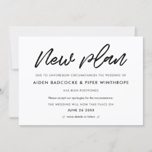 Moderne Typografie Einfacher neuer Plan Hochzeitsu Einladung