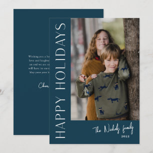 Moderne Typografie Einfaches Foto Happy Feiertagskarte
