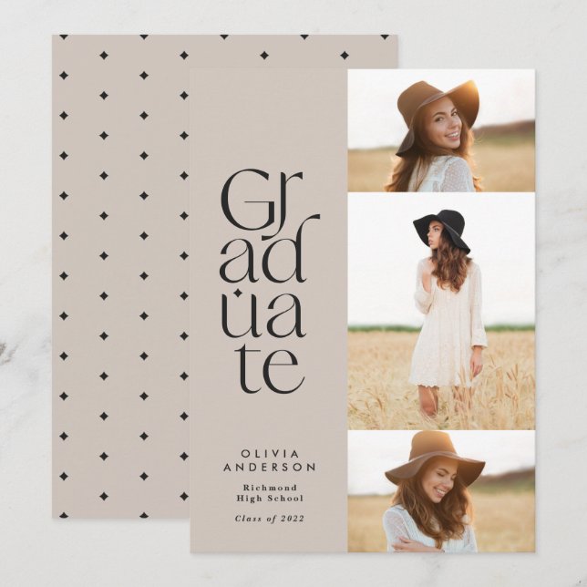 Moderne Typografie elegante stilvolle kühne Foto a Ankündigung (Vorne/Hinten)