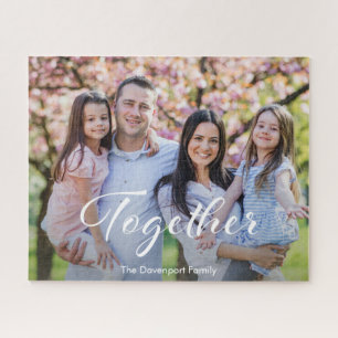 Moderne Typografie Familie Zusammen Foto Puzzle
