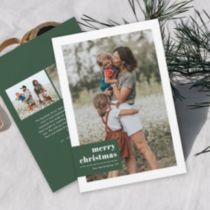 Moderne Typografie Farbblock Foto Weihnachten