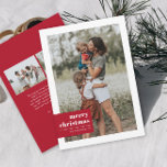 Moderne Typografie - Farbblock Foto Weihnachten<br><div class="desc">Einfache moderne Typografie Color Block Foto Weihnachtskarte. Klicken Sie auf die Schaltfläche Bearbeiten,  um Ihre Daten anzupassen.</div>