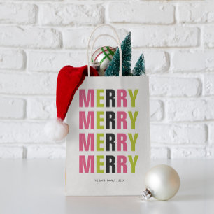 Moderne Typografie farbenfrohe Weihnachten Kleine Geschenktüte