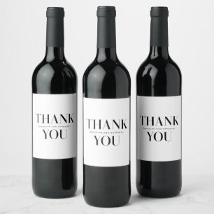 Moderne Typografie Fette Danke Weinetikett