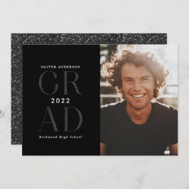 Moderne Typografie Foto Abschluss Glitzer Einladung