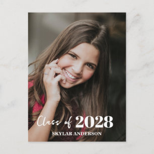 Moderne Typografie Foto Abschlussfeier Postkarte