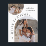 Moderne Typografie-Foto-Collage Weihnachten<br><div class="desc">Moderne minimale Grafik abstrakte Form Foto Collage Weihnachtsfeiertag Postkarte. Kühne auf Trend-Design. Teil einer Ferienkollektion.</div>