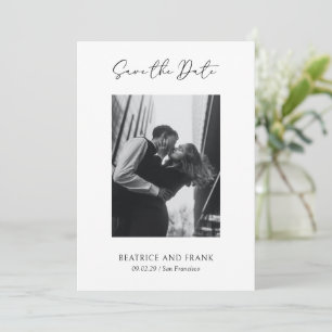 Moderne Typografie Foto Elegante Hochzeit Save The Date