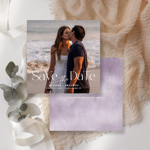 Moderne Typografie-Foto Hochzeit Einladung