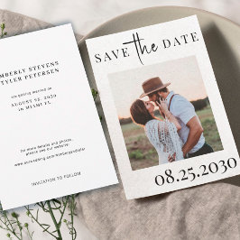 Moderne Typografie Foto Hochzeit Save The Date