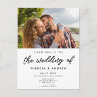 Moderne Typografie Foto Hochzeitseinladung