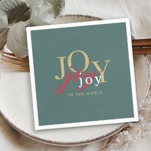 Moderne Typografie - Freude an der Weihnachtszeit Serviette