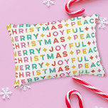 Moderne Typografie: Frische Weihnachten Dekokissen<br><div class="desc">Kühne,  helle und moderne Weihnachtsgrüße,  die Ihrem Zuhause während der Ferien Farbe und Freude verleihen.</div>
