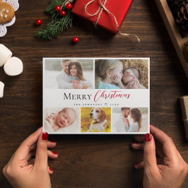 Moderne Typografie Frohe Weihnachten Mehrere Fotos