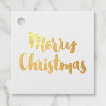 Moderne Typografie Frohe Weihnachten reale Goldfol
