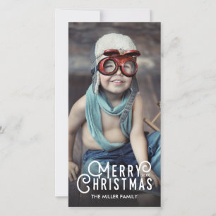 Moderne Typografie Frohe Weihnachten Vollblut Foto