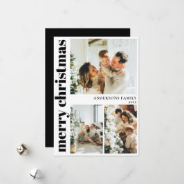 Moderne Typografie Frohe Weihnachtskarte Feiertagskarte