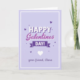 Moderne Typografie Galentine's Day Friend Lila Karte
