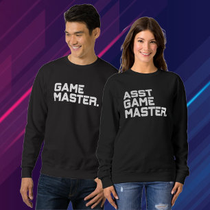 Moderne Typografie Game Master Herren Matching Sweatshirt