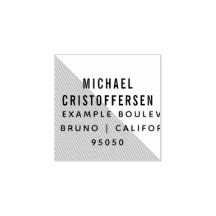 Moderne Typografie Geometrische Rücksendeadresse